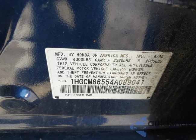 1HGCM66554A089041: 43419110