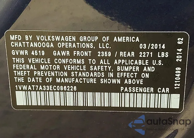 1VWAT7A33EC086226: 43419130