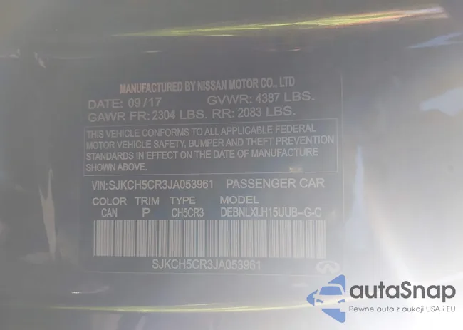 SJKCH5CR3JA053961: 43418280