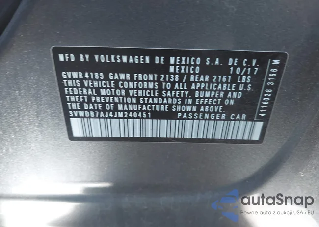 3VWDB7AJ4JM240451: 43418340