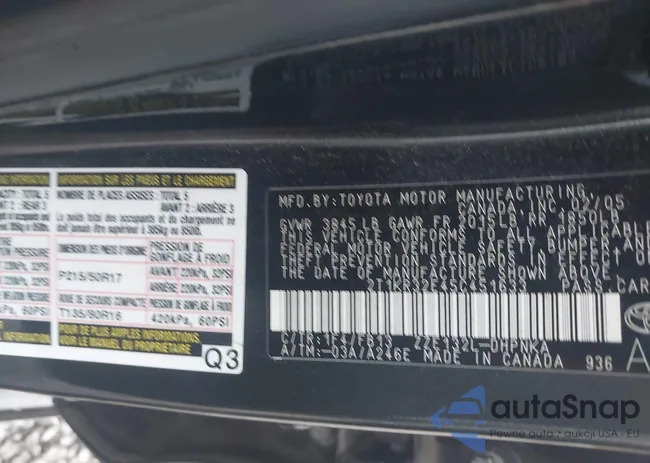 2T1KR32E45C451633: 43418363