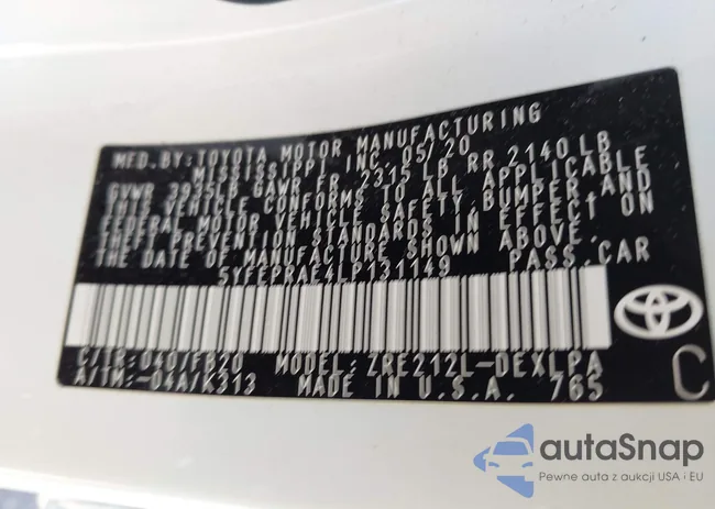 5YFEPRAE4LP131149: 43418382