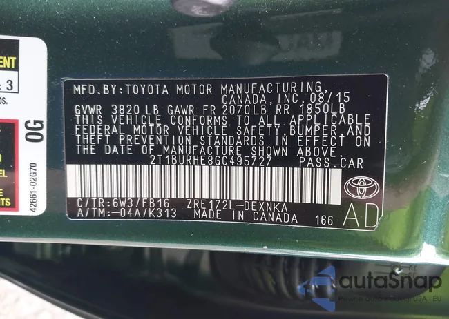 2T1BURHE8GC495727: 43418410