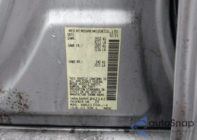 1N4AL3AP4FC262142: 43418452