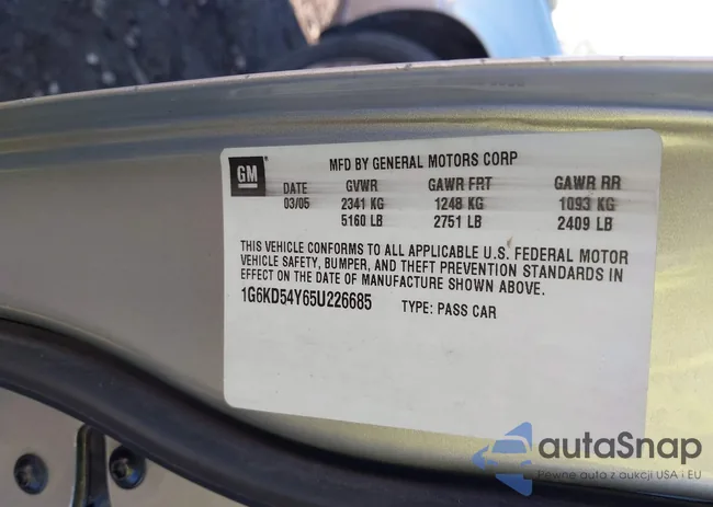 1G6KD54Y65U226685: 43418451