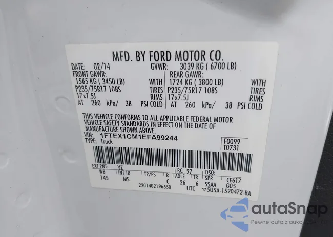 1FTEX1CM1EFA99244: 43418523