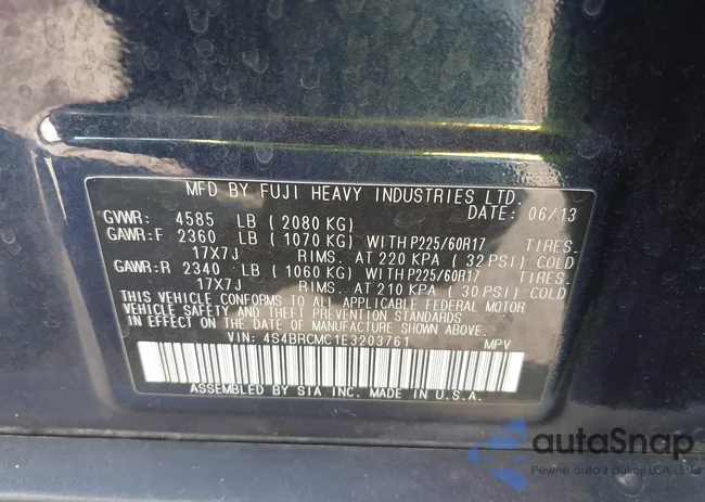 4S4BRCMC1E3203761: 43418530