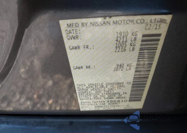 1N4AL3AP3FN396810: 43419425