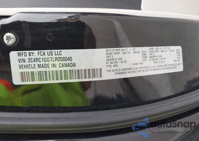 2C4RC1GG7LR250045: 43419434