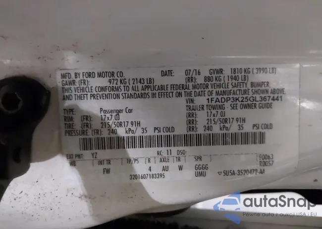 1FADP3K25GL367441: 43420597