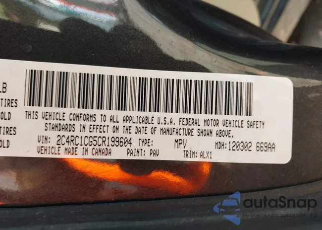 2C4RC1CG5CR199604: 43420725