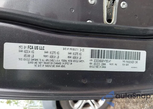 2C3CDXBG6FH795147: 43421008