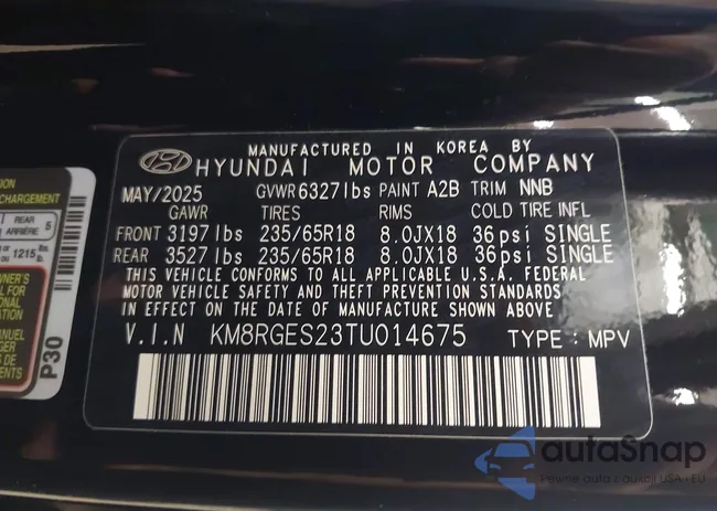 KM8RGES23TU014675: 43421048