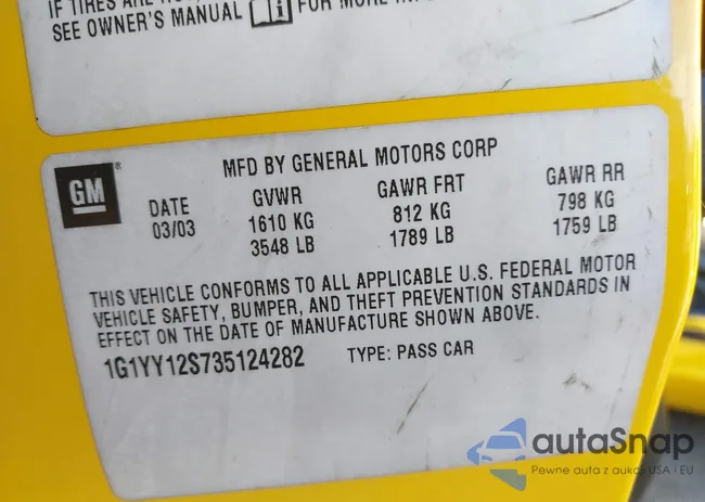 1G1YY12S735124282: 43420274