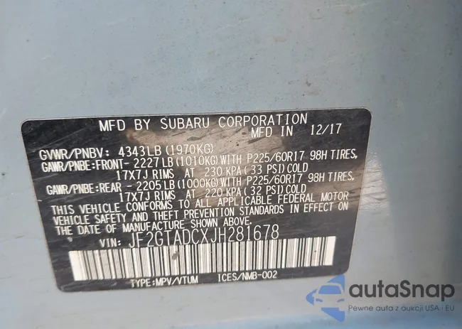 JF2GTADCXJH281678: 43420433