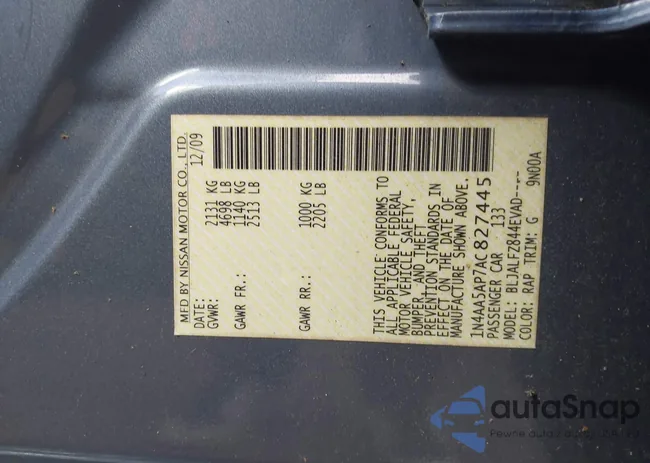 1N4AA5AP7AC827445: 43421649