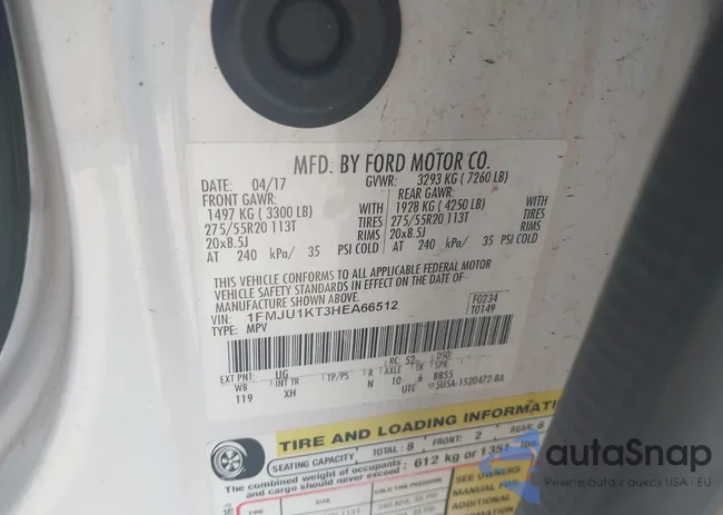 1FMJU1KT3HEA66512: 43421673