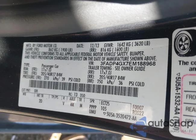 3FADP4GX7EM188968: 43421708