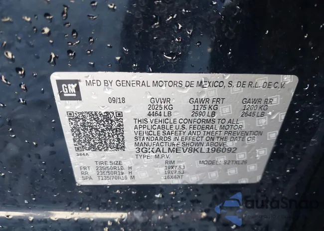 3GKALMEV8KL196092: 43421824