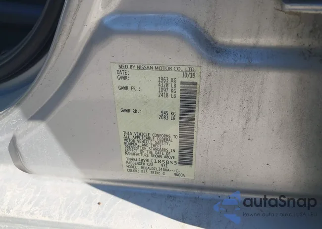 1N4BL4BV9LC185853: 43421832