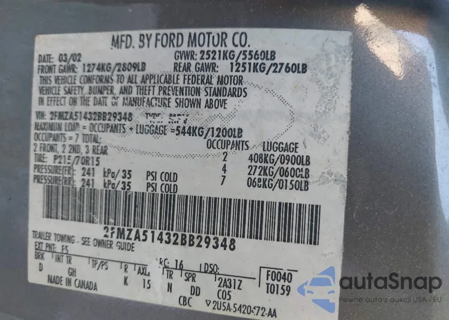 2FMZA51432BB29348: 43421864