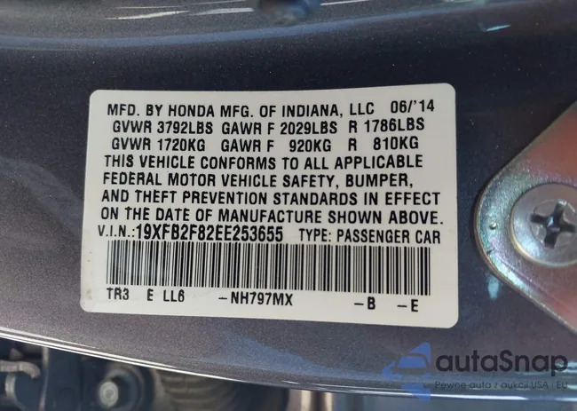 19XFB2F82EE253655: 43421878