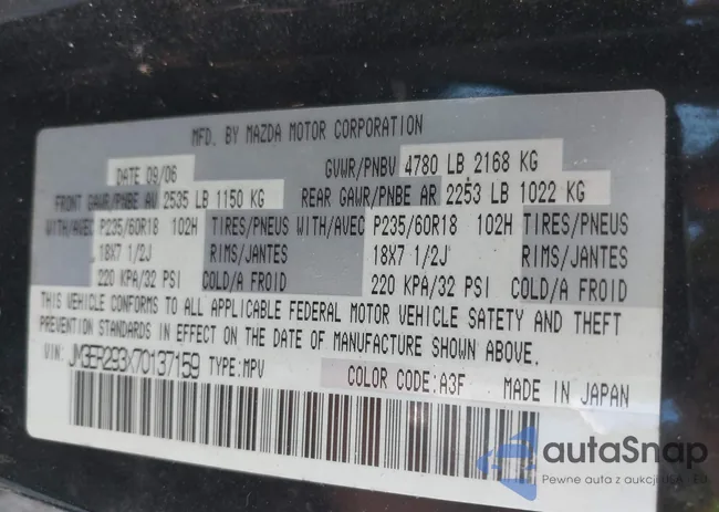 JM3ER293X70137159: 43421884