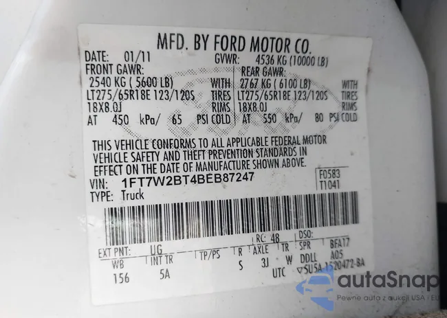 1FT7W2BT4BEB87247: 43421910