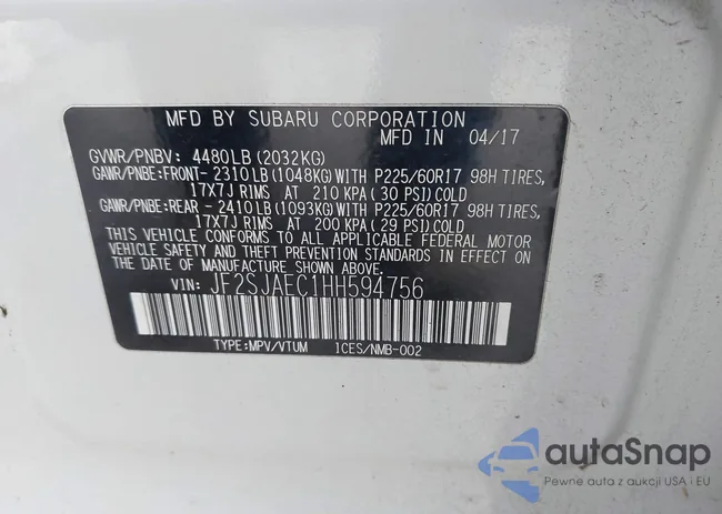 JF2SJAEC1HH594756: 43421973