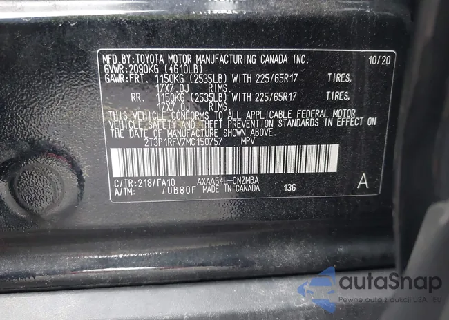 2T3P1RFV7MC150757: 43421985