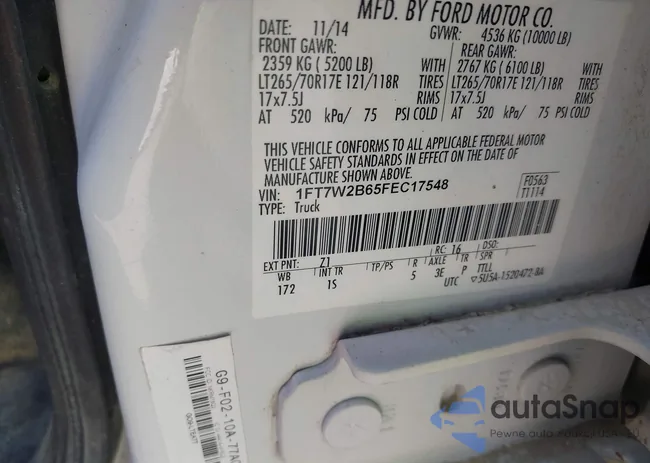 1FT7W2B65FEC17548: 43422151