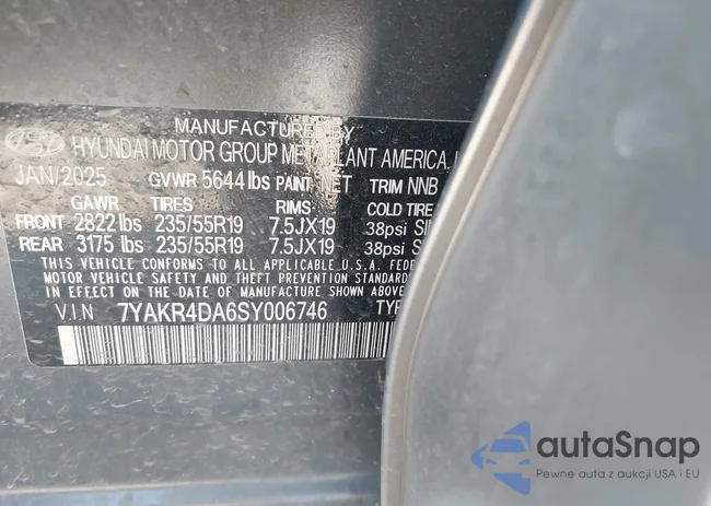 7YAKR4DA6SY006746: 43421299