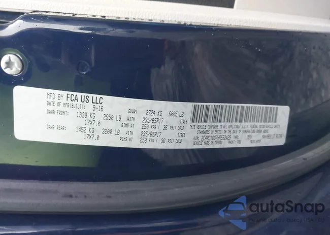 2C4RC1DG7HR552429: 43421367