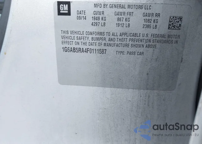 1G6AB5RA4F0111587: 43421369