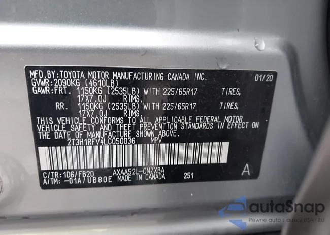 2T3H1RFV4LC050036: 43422667