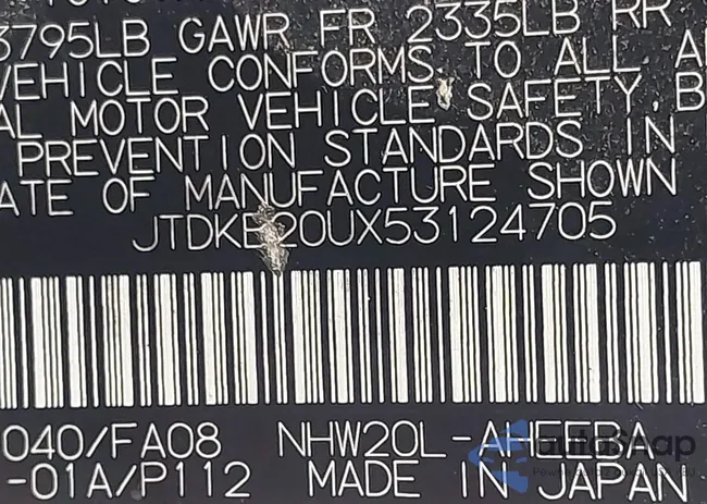 JTDKB20UX53124705: 43422767