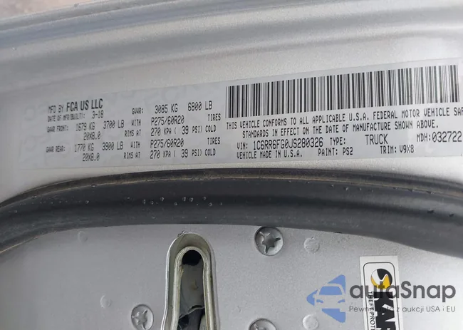 1C6RR6FG0JS280326: 43422781