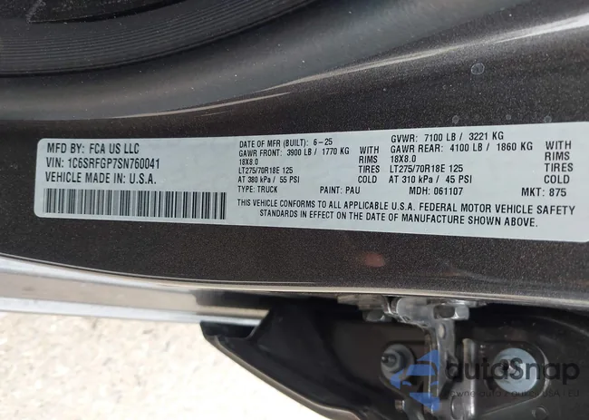 1C6SRFGP7SN760041: 43422947