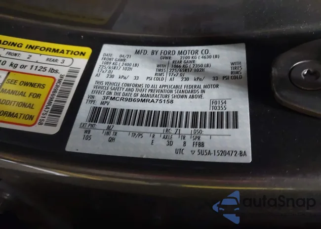 3FMCR9B69MRA75158: 43423015