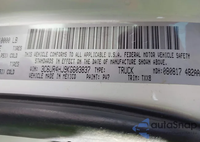 3C6UR4HJ9KG603837: 43423106