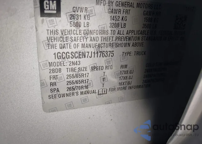 1GCGSCEN7J1176375: 43423153