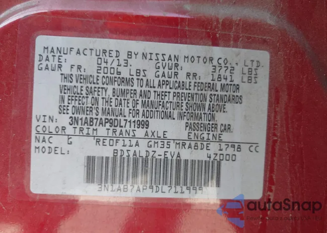 3N1AB7AP9DL711999: 43422287