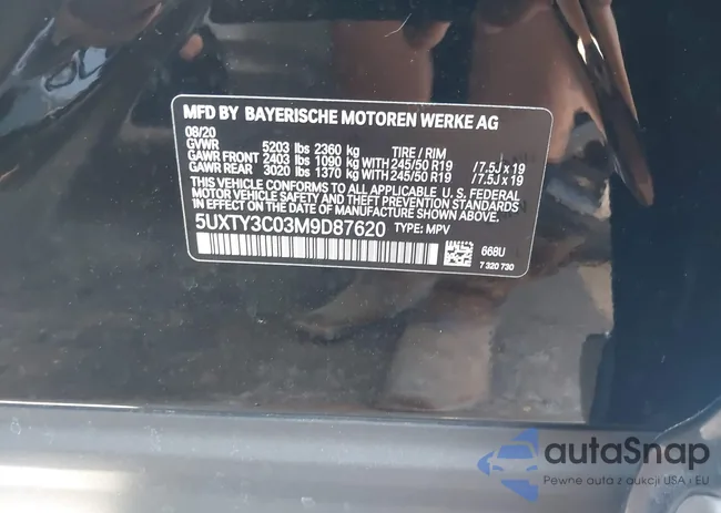 5UXTY3C03M9D87620: 43422312