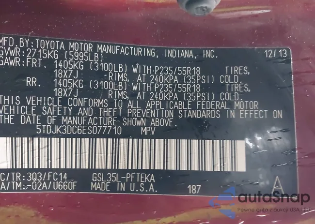 5TDJK3DC6ES077710: 43422360