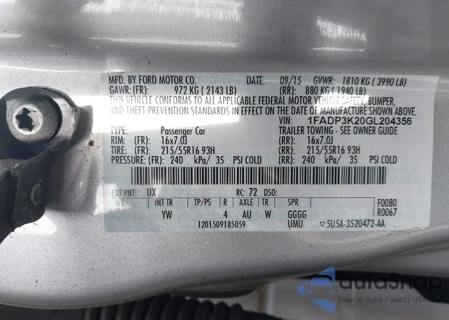 1FADP3K20GL204356: 43423859