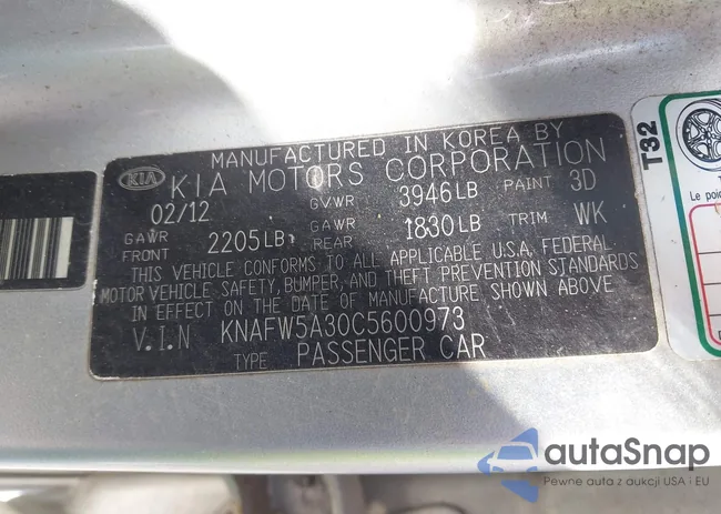 KNAFW5A30C5600973: 43423908