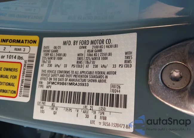 3FMCR9B61MRA35933: 43423926