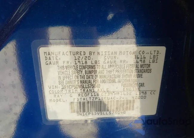 3N1CP5DV5LL575040: 43423993