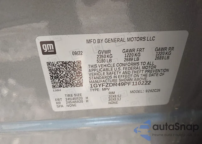 1GYFZDR49PF110222: 43424040