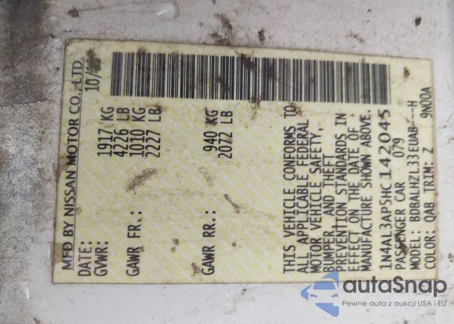 1N4AL3AP5HC142045: 43423238